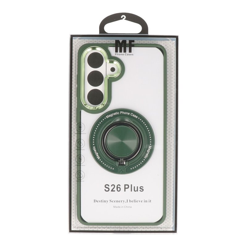 Smart Custodia magnetica intelligente con supporto a 360 gradi per Samsung Galaxy S26 Plus - Verde