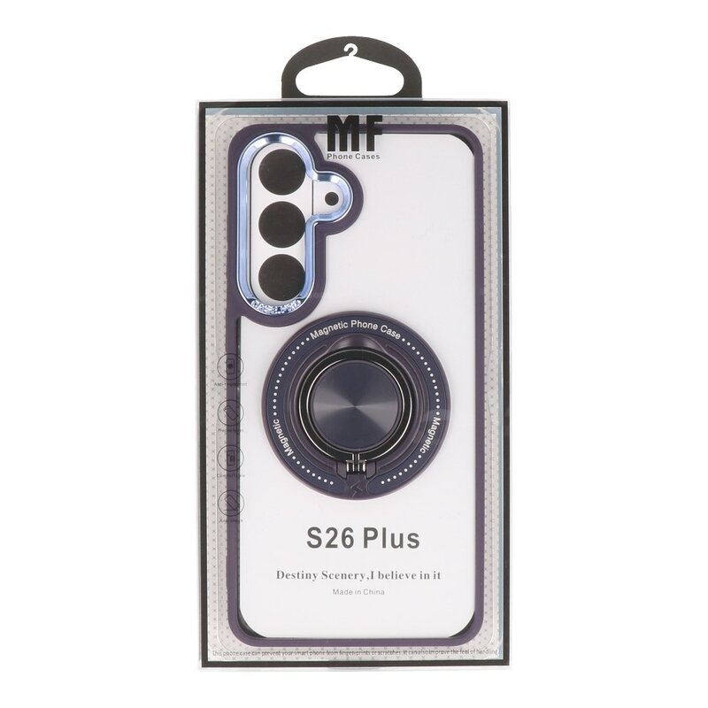 Smart Smart Magnetic met 360 Graden Standaard Hoesje voor Samsung Galaxy S26 Plus - Paars