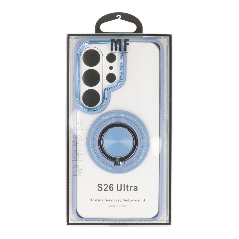 Smart Smart Magnetisk med 360 Graders Stand Cover til Samsung Galaxy S26 Ultra - Blå