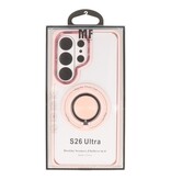 Smart Funda magnética inteligente con soporte de 360 grados para Samsung Galaxy S26 Ultra - Rosa