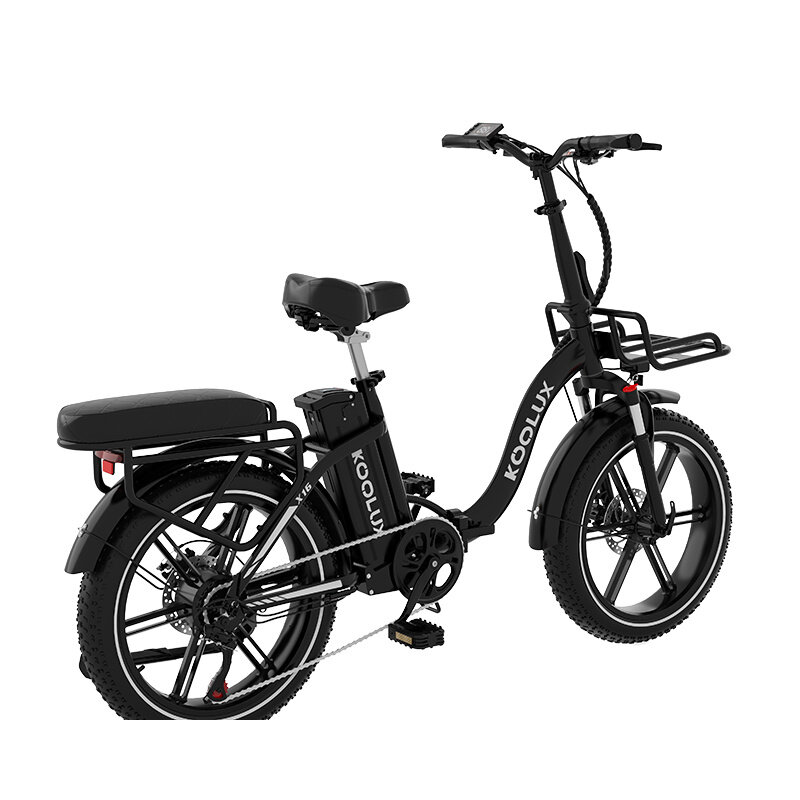 KOOLUX Bicicletta elettrica KOOLUX - E-bike pieghevole X16 - 48 V 15,6 Ah - 250 W - 70-150 km - Nera