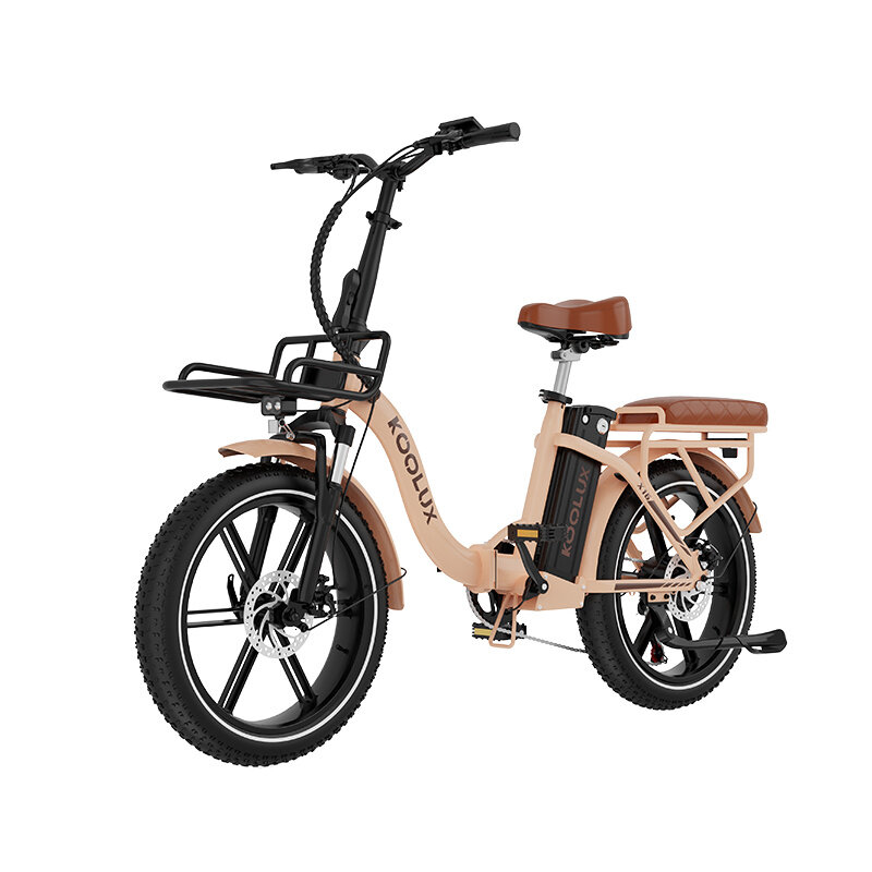 KOOLUX KOOLUX elektrische fiets - Opvouwbare E-bike X16 - 250W - 70-150 KM - 48v 15.6 AH -  Beige