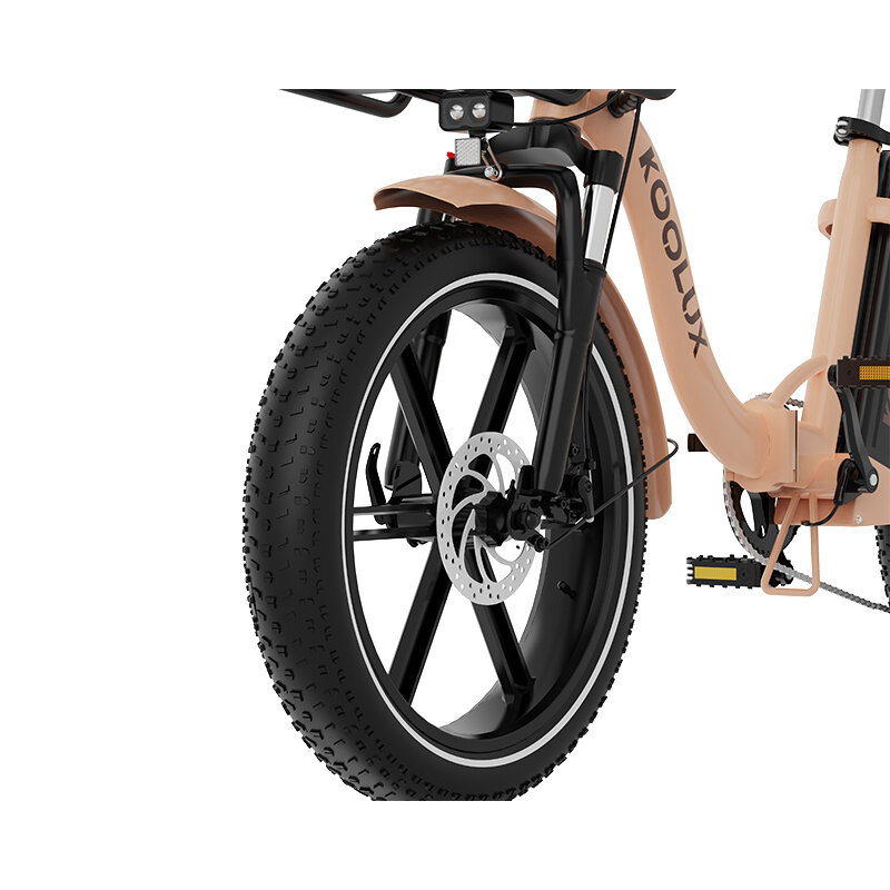 KOOLUX Bicicletta elettrica KOOLUX - E-bike pieghevole X16 - 250W - 70-150 KM - 48V 15.6AH - Beige