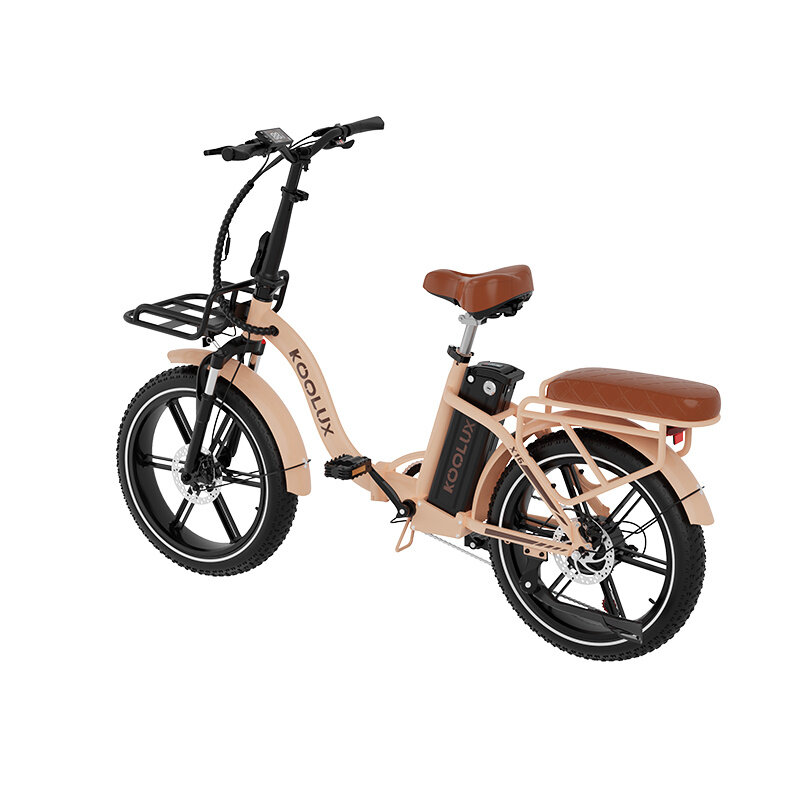 KOOLUX KOOLUX electric bike - Foldable E-bike X16 - 250W - 70-150 KM - 48v 15.6 AH - Beige
