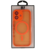 Mat-Transparent met Camera Beschermer Magsafe Case voor iPhone 16E Oranje