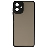 Funda transparente mate con protector de cámara para Samsung Galaxy A37 negra