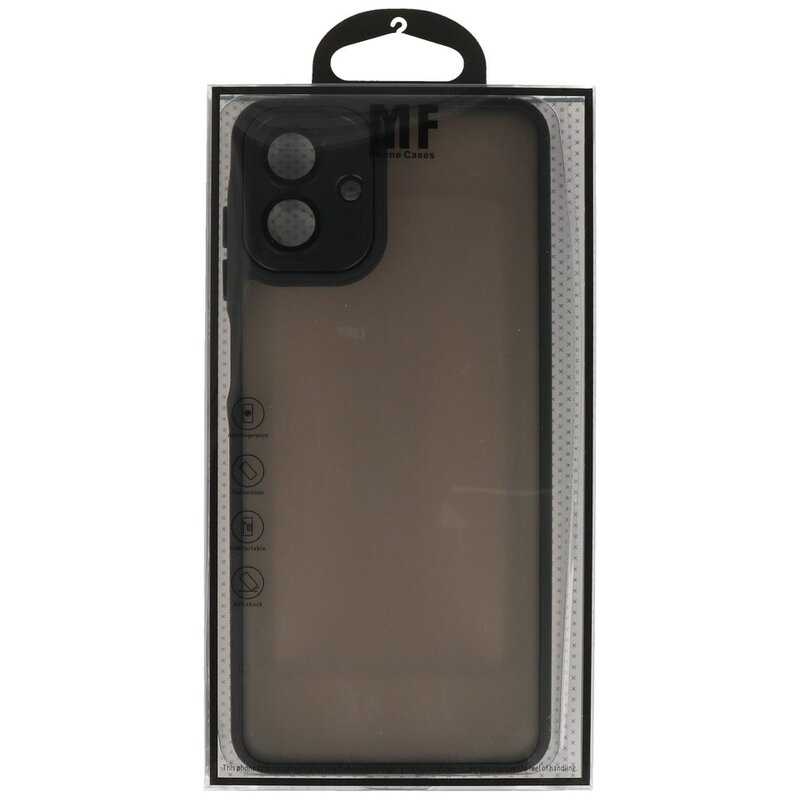 Étui transparent mat avec protection pour appareil photo pour Samsung Galaxy A37 Noir