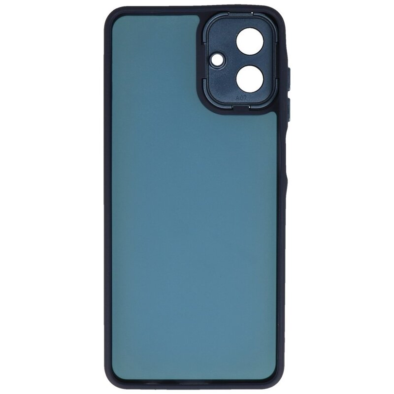 Étui transparent mat avec protection pour appareil photo pour Samsung Galaxy A37 bleu