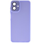 Funda transparente mate con protector de cámara para Samsung Galaxy A37 (morado)