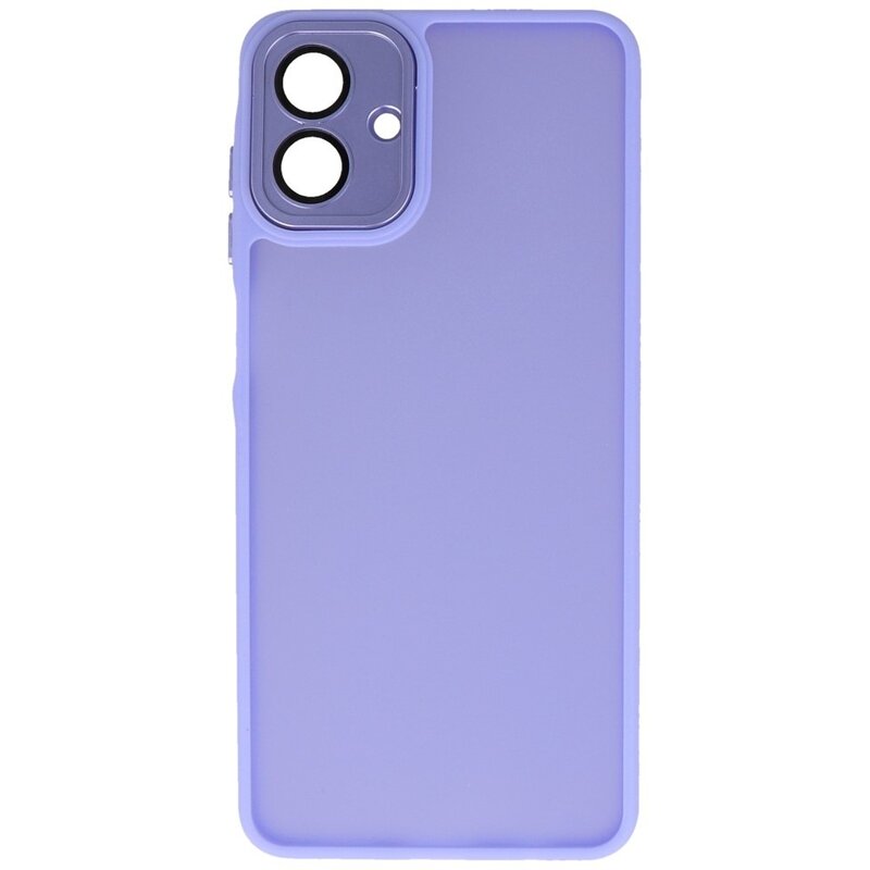 Coque transparente mate avec protection pour appareil photo pour Samsung Galaxy A37 violette