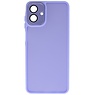 Funda transparente mate con protector de cámara para Samsung Galaxy A37 (morado)