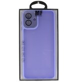 Funda transparente mate con protector de cámara para Samsung Galaxy A37 (morado)