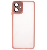 Custodia trasparente opaca con protezione per la fotocamera per Samsung Galaxy A37 rosa
