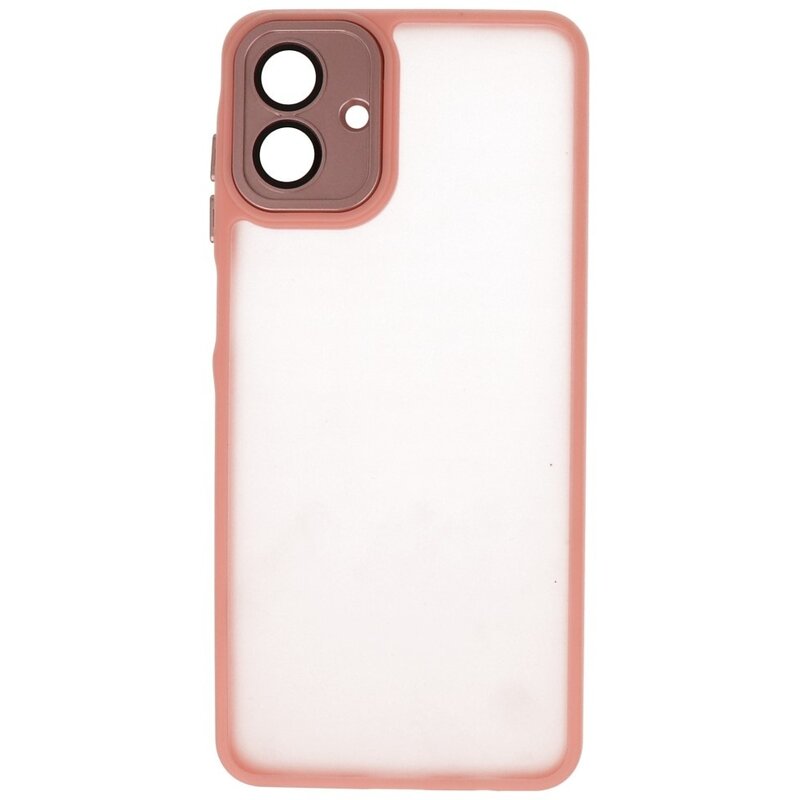 Custodia trasparente opaca con protezione per la fotocamera per Samsung Galaxy A37 rosa