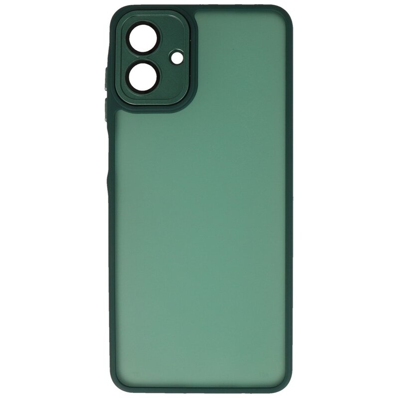 Matte Transparent Case with Camera Protector for Samsung Galaxy A37 Dark Green