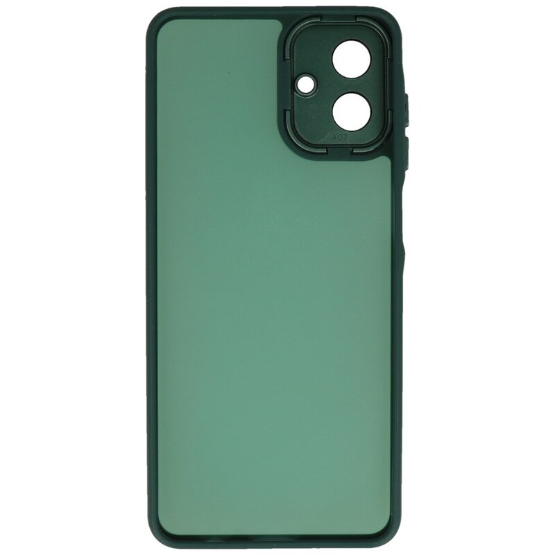Étui transparent mat avec protection pour appareil photo pour Samsung Galaxy A37 Vert foncé