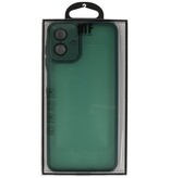 Étui transparent mat avec protection pour appareil photo pour Samsung Galaxy A37 Vert foncé