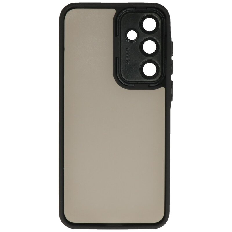 Matte Transparent Case with Camera Protector for Samsung Galaxy A57 Black