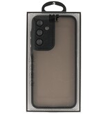 Funda transparente mate con protector de cámara para Samsung Galaxy A57 negra