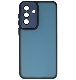 Étui transparent mat avec protection pour appareil photo pour Samsung Galaxy A57 bleu