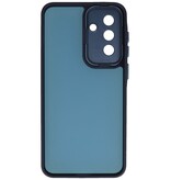 Matte, transparente Hülle mit Kameraschutz für Samsung Galaxy A57 Blau