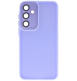 Coque transparente mate avec protection pour appareil photo pour Samsung Galaxy A57 violette