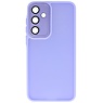 Coque transparente mate avec protection pour appareil photo pour Samsung Galaxy A57 violette
