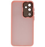 Coque transparente mate avec protection pour appareil photo pour Samsung Galaxy A57 rose