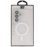 Matte, transparente MagSafe-Hülle mit Kameraschutz für Samsung Galaxy S26, Weiß