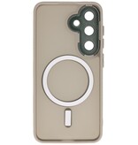 Matte Transparent with Camera Protector Magsafe Case for Samsung Galaxy S26 Gray
