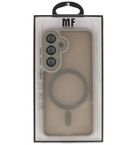 Funda MagSafe transparente mate con protector de cámara para Samsung Galaxy S26 Plus (gris)