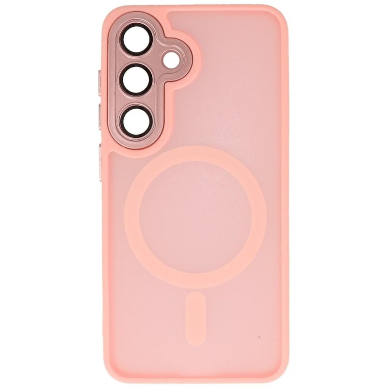 Mat-Transparent met Camera Beschermer Magsafe Case voor Samsung Galaxy S26 Ultra Roze