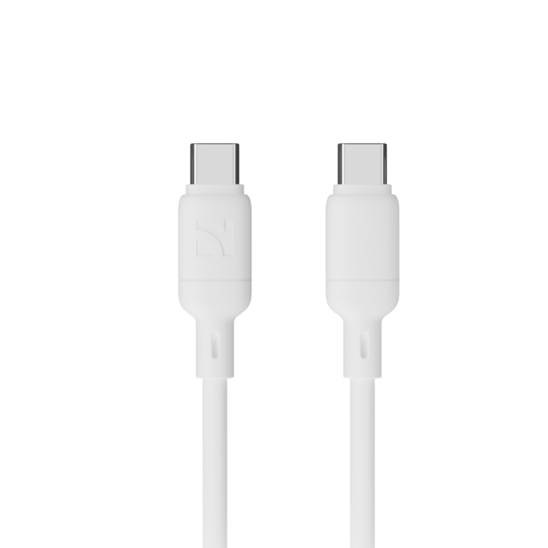 NCC Silicone Type  C to C Kabel 1.2 M 65W - Wit