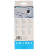 NCC flettet + aluminiumslegering C til C-kabel 1M sort