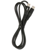 NCC Gevlochten + Aluminiumlegering C to C Kabel 1M Zwart