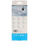 NCC Gevlochten + Aluminiumlegering C to L Kabel 1M Zwart