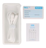 Cable NCC de silicona tipo C a C de 1,2 m y 65 W - Blanco