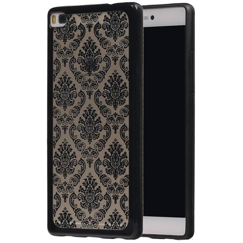 Palais 3D TPU couverture pour Honor 8 Noir