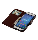 TPU Bookstyle Hoes voor Honor 4A / Y6 Bruin