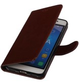 TPU Bookstyle Cover for Honor 4A / Y6 Brown