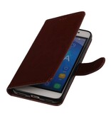 Case Style TPU Book for Honor 4A / Y6 Brown