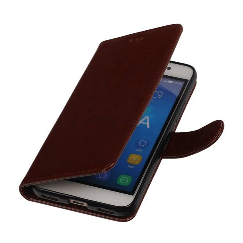 TPU Book Style Taske til Honor 4A / Y6 Brown