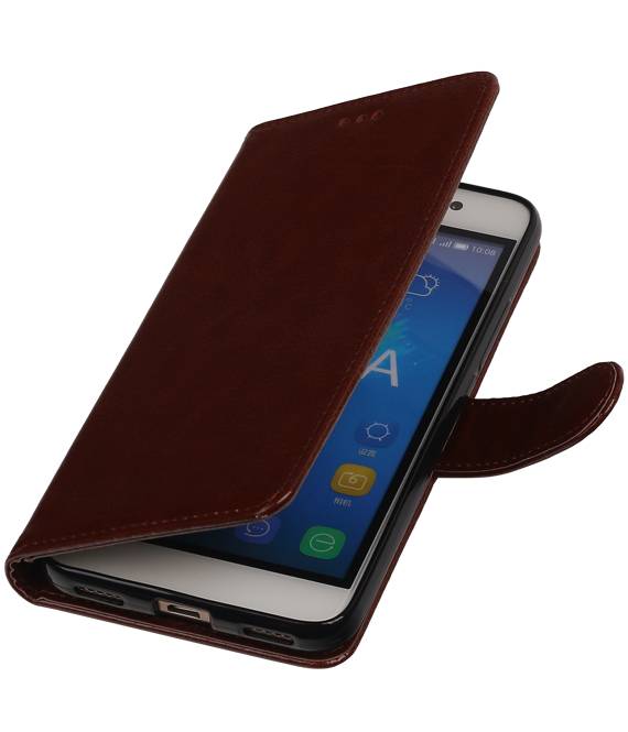 TPU Bookstyle Cover for Honor 4A / Y6 Brown