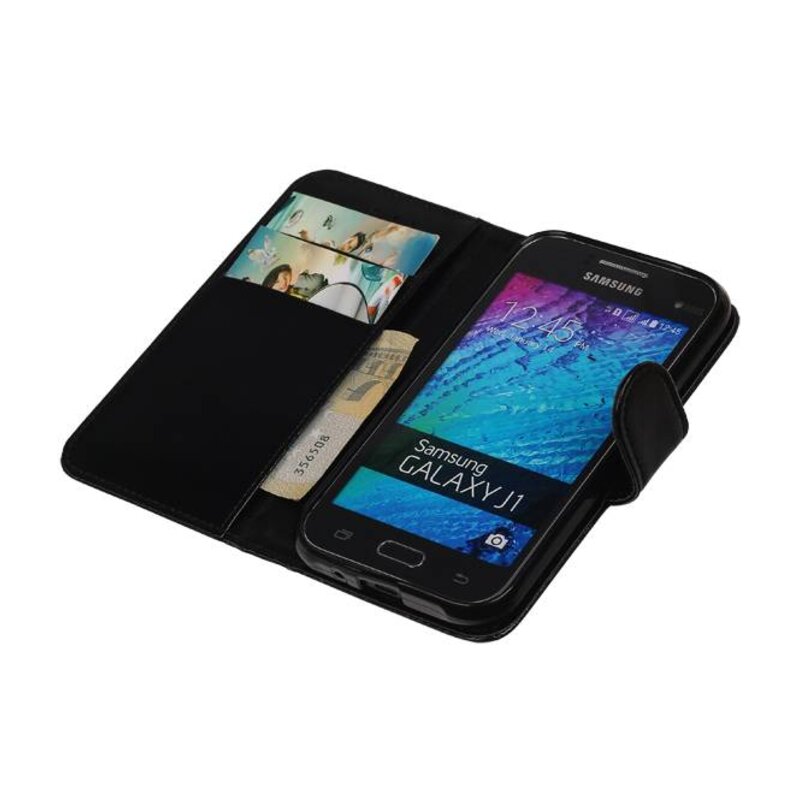 TPU Bookstyle Case for Galaxy J1 J100F Black