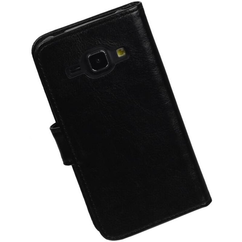 TPU Bookstyle Hoes voor Galaxy J1 J100F Zwart