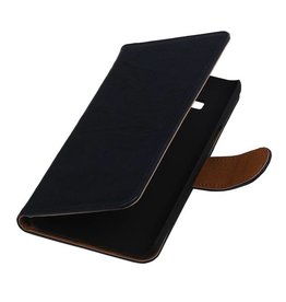 Gewaschenem Leder-Buch-Art Fall für Galaxie J1 J100F Dunkelblau