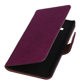 Case Lavé livre en cuir de style pour Galaxy J1 J100F Violet