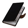 Washed Leather Bookstyle Case for Sony Xperia Z4 mini Black
