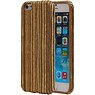 Las rayas verticales del caso de TPU para el iPhone de madera Look 6 / s Beige