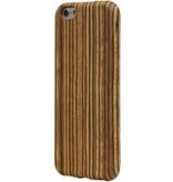 Vertical Stripes Wood Look TPU Cover for iPhone 6 / s Beige